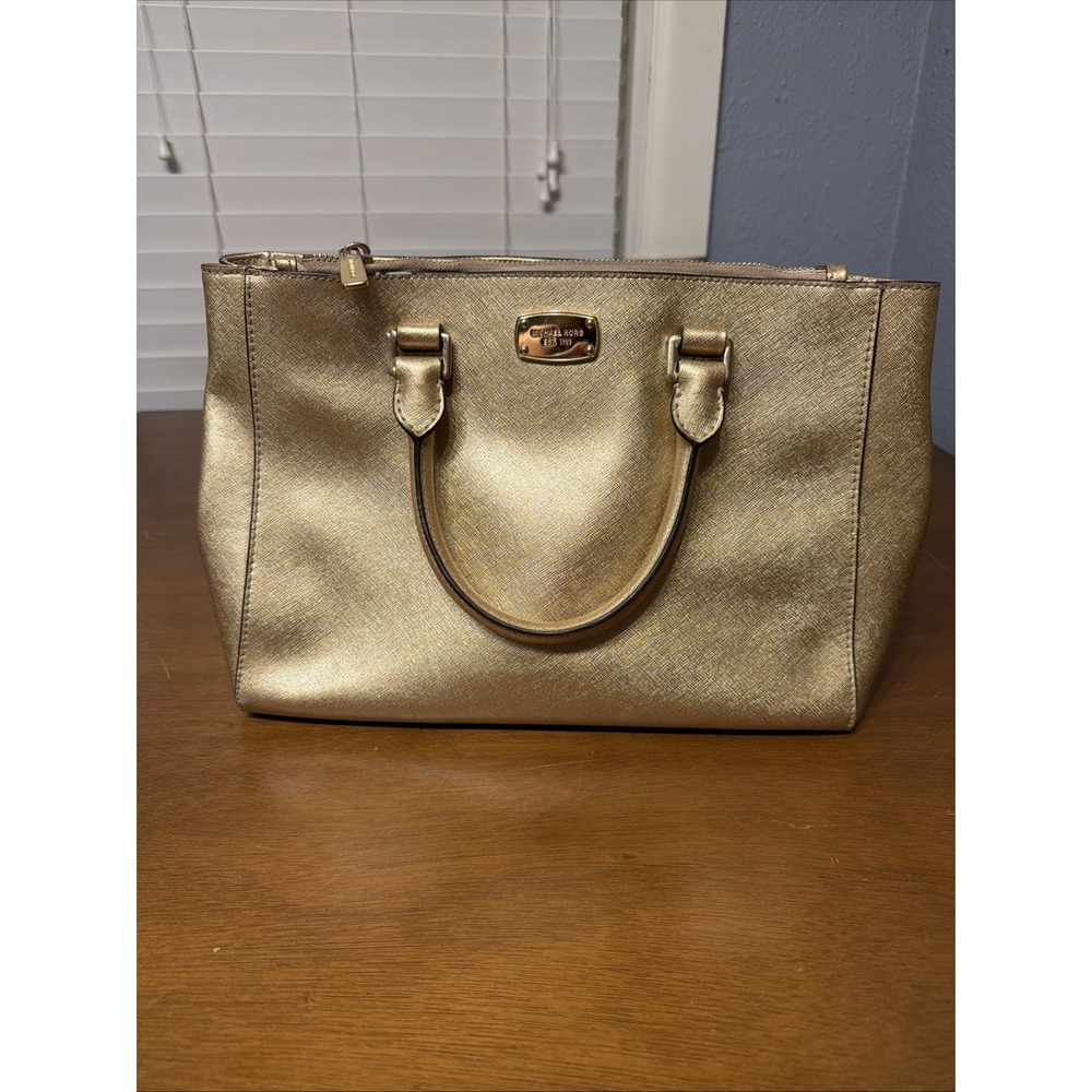 Michael Kors Medium Kellen Rose Gold Saffiano Bag -missing Long Strap